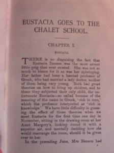 Eustacia goes to the Chalet School