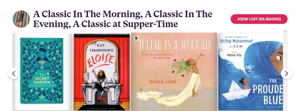 Several book covers with the caption 'A Classic in the Morning, A Classive in the Evening, A Classic at Supper time'